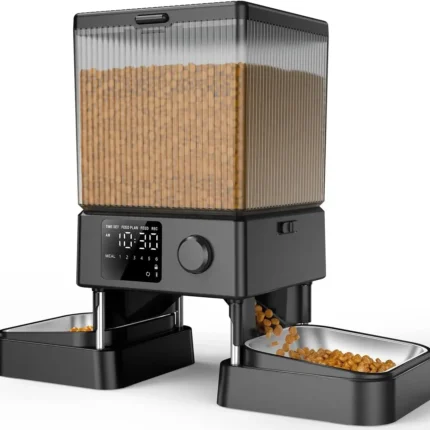 oneisall Automatic Cat Feeder for 2 Cats, 20 Cups/5L Automatic Cat Food Dispenser for Small Pets Indoor, Timed Cat Feeder